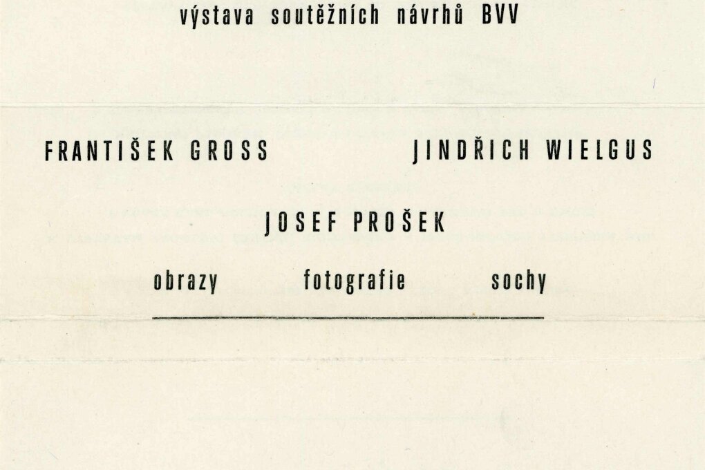 Obrazy Františka Grosse, fotografie Josefa Proška, sochy Jindřicha Wielguse